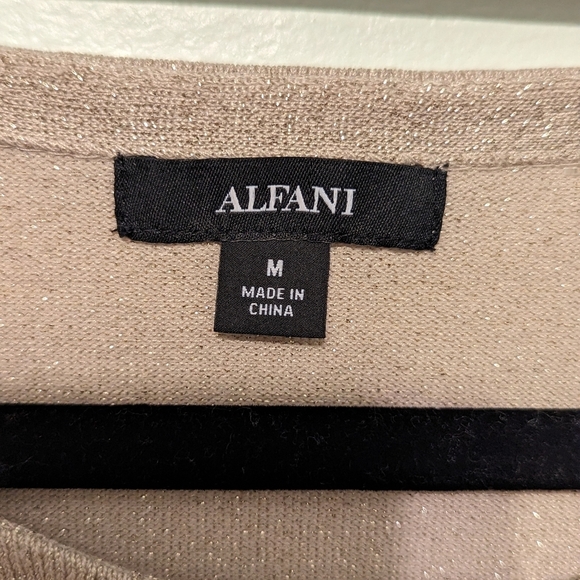 Alfani Metallic Asymmetrical Top - Picture 7 of 8